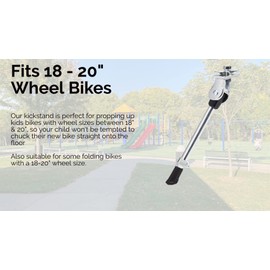 Ammaco 18"-20" wheel kids bike Folding bike adjustable propstand kickstand stand alloy silver