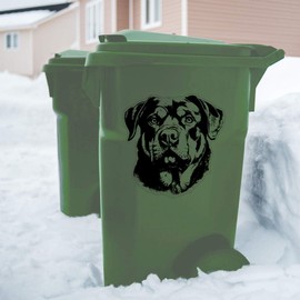 'Rottweiler Dog Portrait' Clear Sticker Decal – Waterproof Film for Windows, Cars, Walls & Crafts, XL (460mm) (DC00141591)