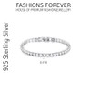 925 Sterling Silver Tennis Bracelet embellished with sparkling premium 4mm