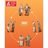 GoGnome 2-Pack Thanksgiving Scarecrow Figurines with Inspirational Autumn Plaques -