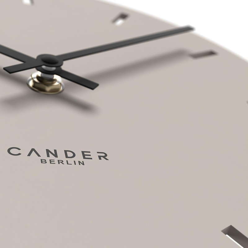 Cander Berlin MNU 2530 P Wanduhr lautlos ohne Ticken 30