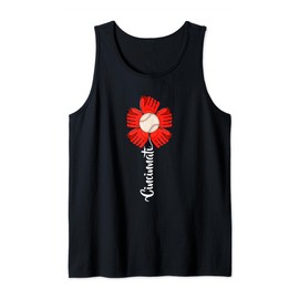 Cincinnati Baseball Flower Vintage Sports Fan Tank Top