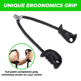 DASKING Ergonomic Triceps Rope Pull Down Rope Fitness Biceps Triceps Strength Training with Non-Slip Handles Cable Pull Accessories for Muscle Training Arm Strength Training Gym Home Fitness Equipment