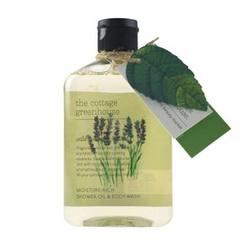 The Cottage Greenhouse Wild Lavender & Violet Body Wash, Coconut Oil and Cocoa Butter, Shower Gel Luxury Body Wash, Bath Wash for Women, Vegan, Gluten Free, Paraben Free