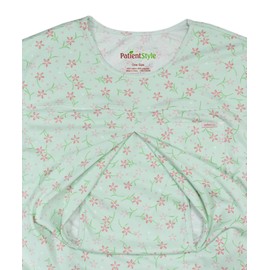 PatientStyle Luxurious Nursing Gown, for Nursing Mom's Hospital Stay & at Home Use, No Buttons
