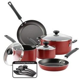 Farberware 22064 Easy Clean Aluminum Nonstick Cookware Set, 12 Piece