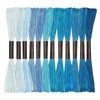 Amrules Friendship Bracelet String, 12 Skeins Blue Series Cross Stitch