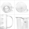 QWORK Beaker with Handle, 1000ml/33.81oz Measuring Cup, Borosilicate Glass,Beaker Mug