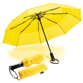 Ergonauts Windproof Double Canopy Pocket Umbrella with Teflon Coating, Ergonomic Handle and Automatic Open-Close for Men and Women with Carry Case