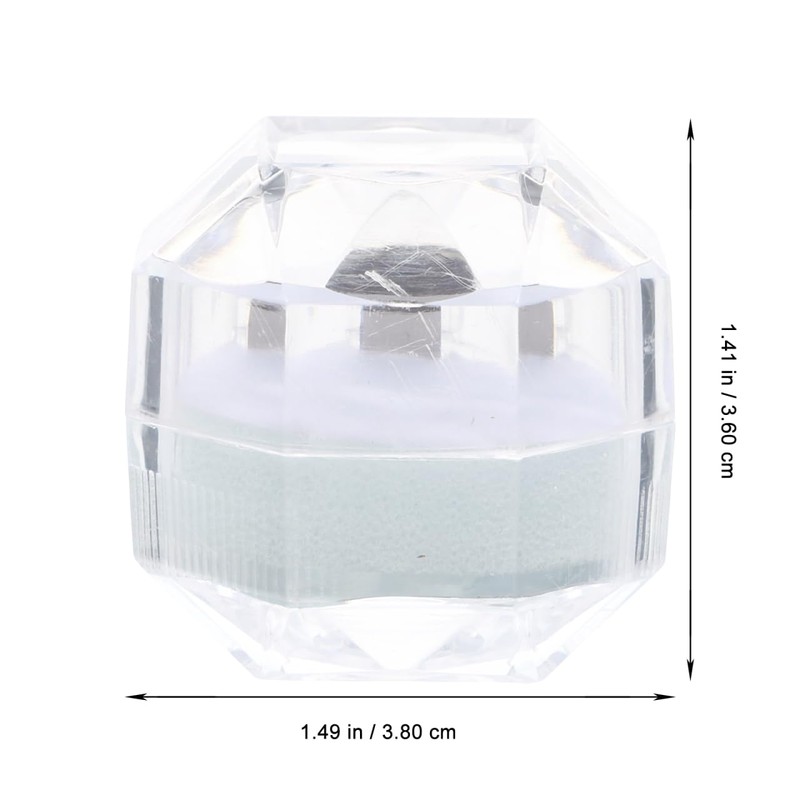 GANAZONO 20pcs Ring Case Transparent Engagement Ring Box Wedding Ring