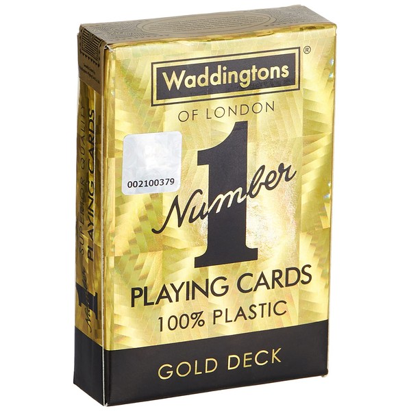 Waddingtons Number 1 Gold Playing Cards Game, Sleek Gold Foil Design Deck of Cards, Ideal for Snap, Poker and a Ideal Travel Companion, Gift and Toy for Ages 6 Plus