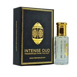 INTENSE OUD Cool Bleu Loose Oil 12ml (0.40 oz) Arabian Perfume Oil for Men & Women in Black Gift Box, Long Lasting Fragrance Oil, Alcohol Free Concentrated Perfume Oil with Lemon & Sandalwood Notes