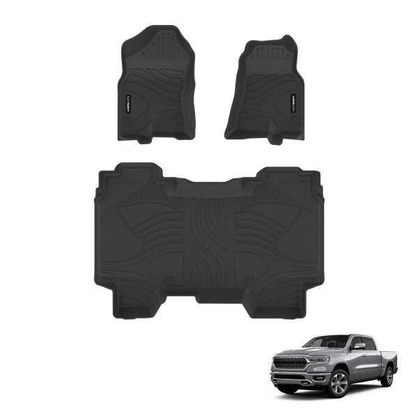 NOVSIGHT Molded Floor Mats for 2019-2020 Dodge Ram 1500 CrewCab