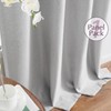 jinchan Blackout Curtain 90 Inch Length Gray, Faux Linen Curtain