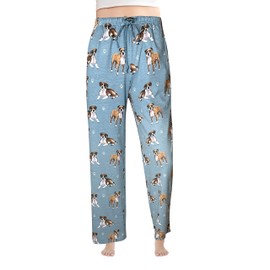 Pet Lover Pajama Pants – New Cotton Blend - All Season - Comfort Fit Lounge Pants for Women and Men - 27 Breeds Available (Small, Boxer)