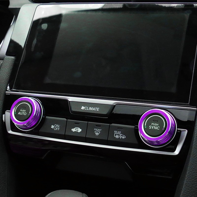 Kujunpao for Honda Civic Accessories Auto Sync Climate Menu Knob