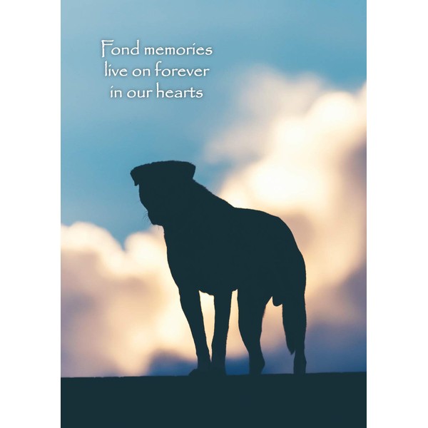 Glory To Dog Fond Memories Pet Bereavement/Sympathy Greeting Card with Mailing Envelope