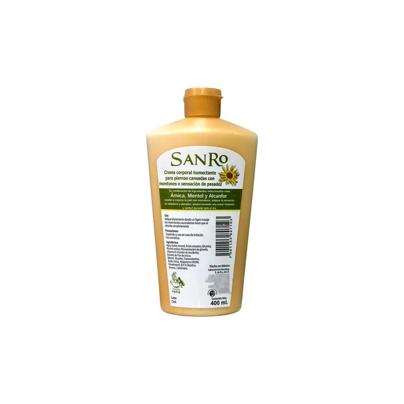 Crema Para Piernas Antiinflamatoria San Ro 400 Ml