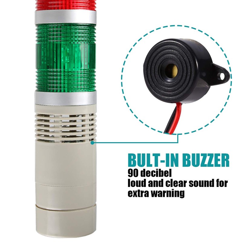 Luban Industrial Signal Tower, Column LED Alarm Tower with Buzzer