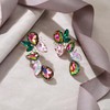 EVER FAITH Rhinestone Crystal Art Deco Earrings Sparkling Prom Teardrop