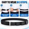 Black Adjustable Elastic Shirt Stay Belt for Men and Women,