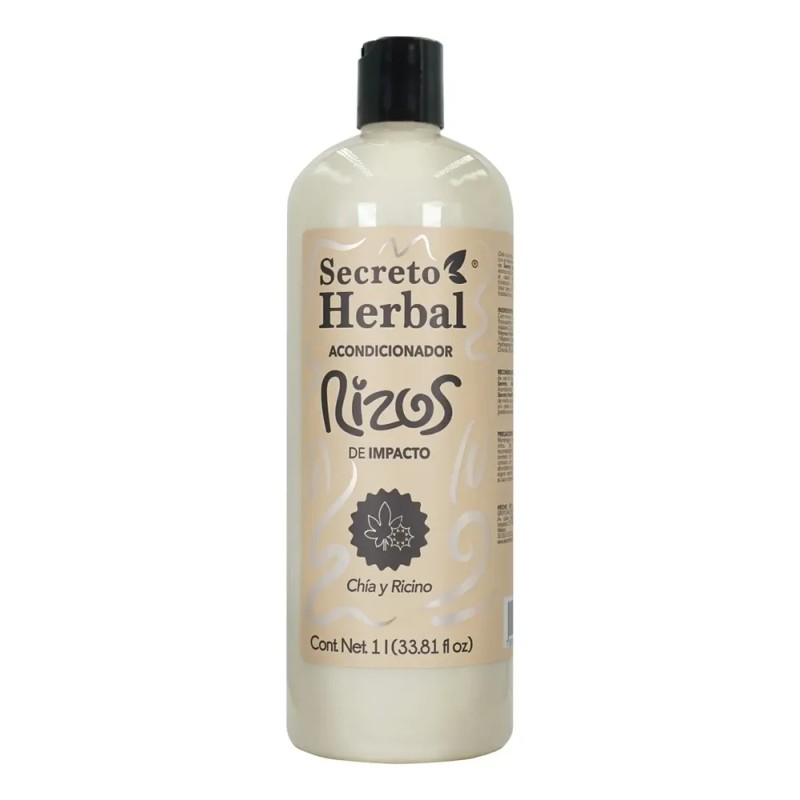 Acondicionador Natural Rizos Secreto Herbal Chía Y Ricino 1l