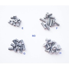 SICODA Pocket blade handle screws,M3.0 folding knives hilt fasteners,shaft pivot pin rivets, pack of 40 pieces