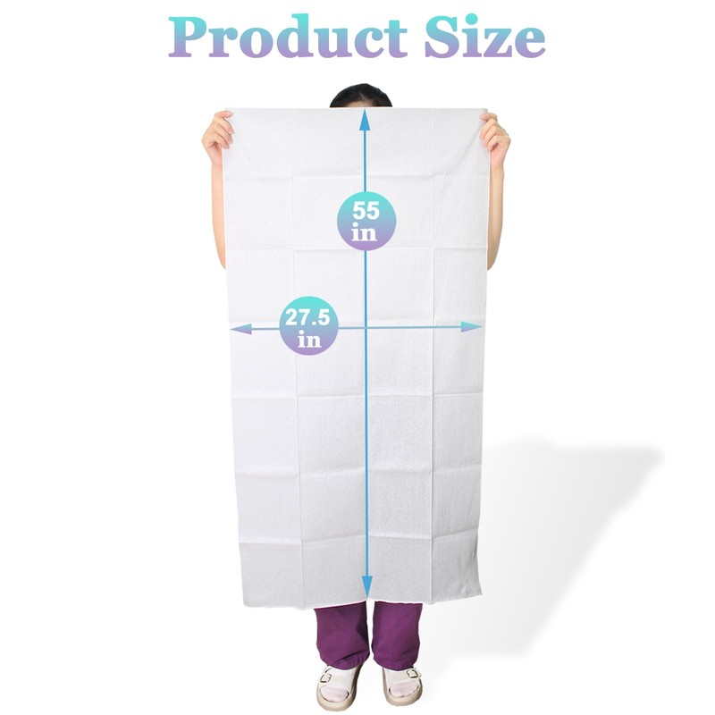 Biubumtu 5 Pack Disposable Bath Towels, 55''X27.5'' Large Durable Portable