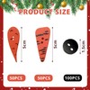 100 Christmas Carrot Nose Wooden Buttons with100 Black Buttons –