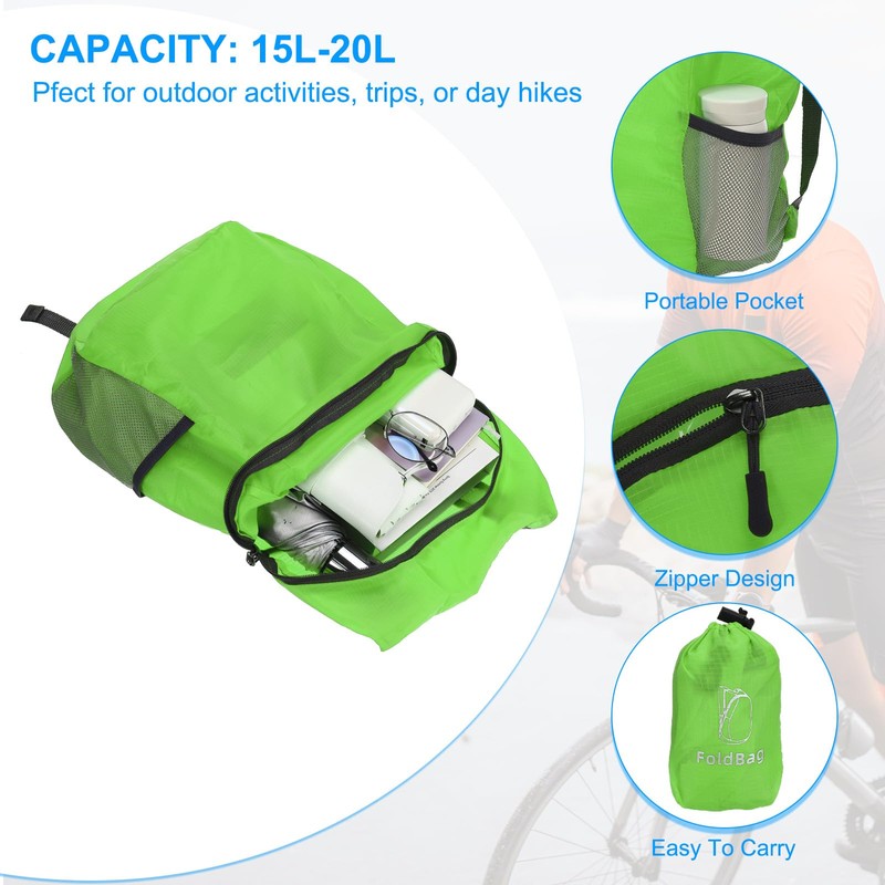 PATIKIL Hiking Backpack, 15L-20L Packable Lightweight Backpack Daypack Small Foldable