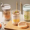 Habwah 3 Pack Overnight Oats jars with Lids and Spoons,