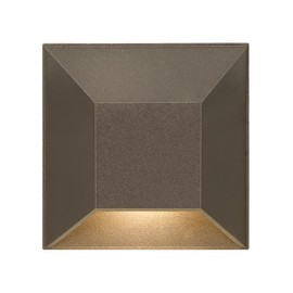 Hinkley Landscape Lighting Nuvi 15222BZ Square Low-Voltage LED Deck Sconce - Solid Vinyl Alloy, Dimmable, Mounts Flush on Surface - Bronze