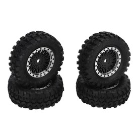4PCS RC Car Wheels Mesh Wheels and Tires Set for Xiaomi Jimny XMYKC01CM 1/16 Remote Control Cars Black
