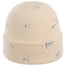 Barts Vinson Poodle Beanie Knitted Hat with Envelope, cream white