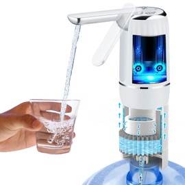 CoolWAY Gallon Bottle Electric Pump Filter - Portable Water Dispenser for Camping, Outdoors, Home and Office, 5 gallon water jug dispenser with filter