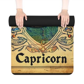 Queen of Wrap Capricorn Zodiac Yoga Mat Eco Friendly Mat for Meditation, Fitness, Astrology Gift, Home Decor, Zodiac Lover