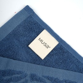 Musa Banana Face Towels | 400 GSM | Terry Face Towel Set of 4 with Free Bag | Super Soft & Ultra Absorbent Towels for Facewash | Face Towel for Women, Men (Midnight Blue)