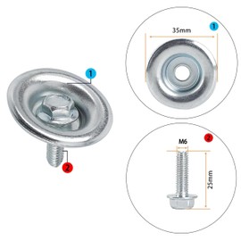 10 Set UTV Skid Plate Washer and Bolt Kit, Skid Plate Fastener,Replaces,10 Metric Bolts and 10 Washers for Model 7556065,Premium Durable High Performance Spare Parts