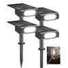 EZVALO Solar Spot Lights Outdoor Waterproof IP67, 3 Lighting Modes