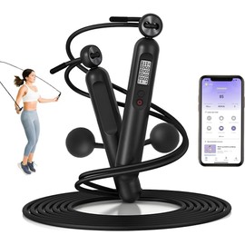 Smart Skipping Rope with Counter for Adult - Adjustable Wireless Rope for indoor and outdoor workout with APP Data Analysis - Digital Fitness Rope for Burn Calories, Gym, Boxing, Home Exercise