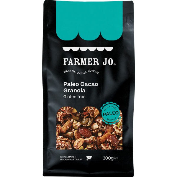 Farmer Jo Paleo Caaco Granola G/F 300g Gluten Free
