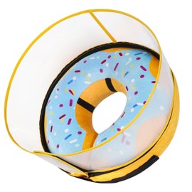 CNEO Inflatable Dog Cone Collar with Detachable Enhanced Anti-Licking Shield, Soft Neck Donut Collar for Dogs After Surgery, Adjustable Dog Cone Alternative for Large Medium Small Dogs & Cats