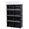 Flulep 7-Tier Portable 28 Pair Shoe Rack Organizer 14 Grids