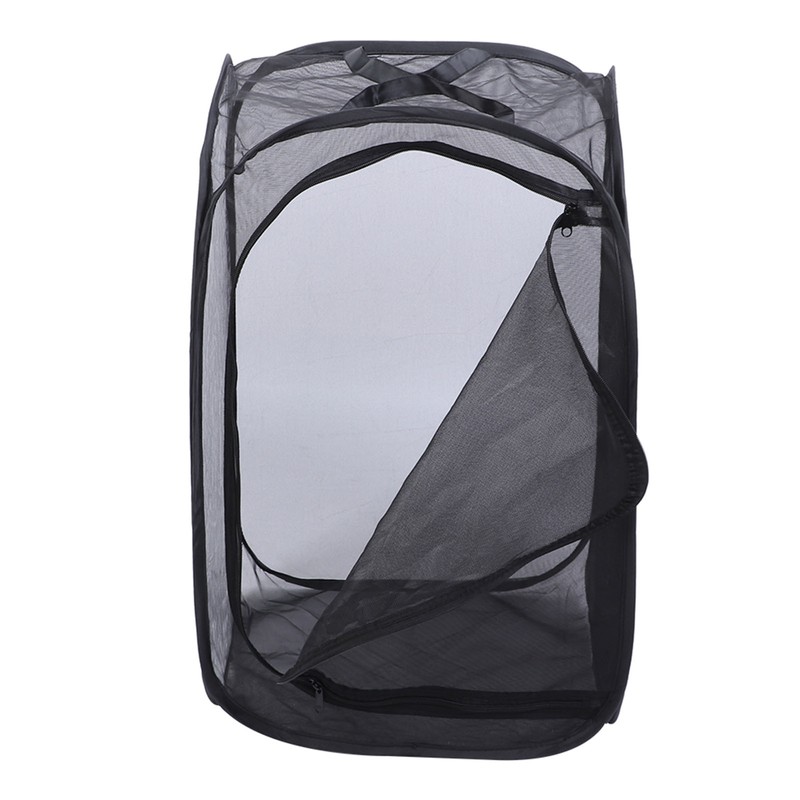Black Collapsible Foldable Ventilated Insect Light Transmission Mesh Cage House