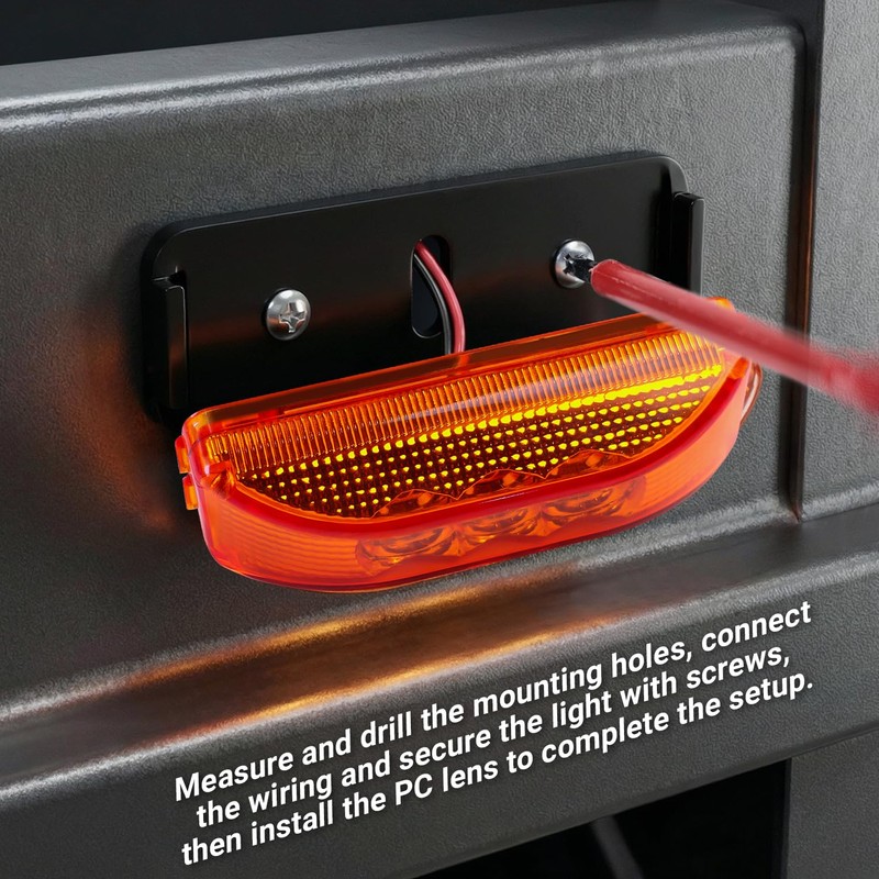 TMH 20Pcs 3.9 Inch (10 Amber + 10 Red) 3LED