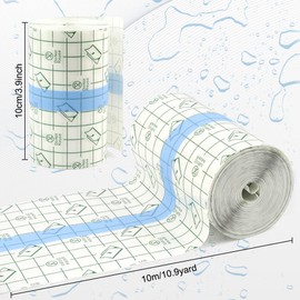 Tattoo Aftercare Waterproof Bandages for Swimming,Waterproof Tape for Skin,1 Roll 3.9 inch×10.9 Yard Wound Seal,Second Skin Tattoo Cover Up,Transparent Film Dressing,Clear Band Aids,Waterproof Patch