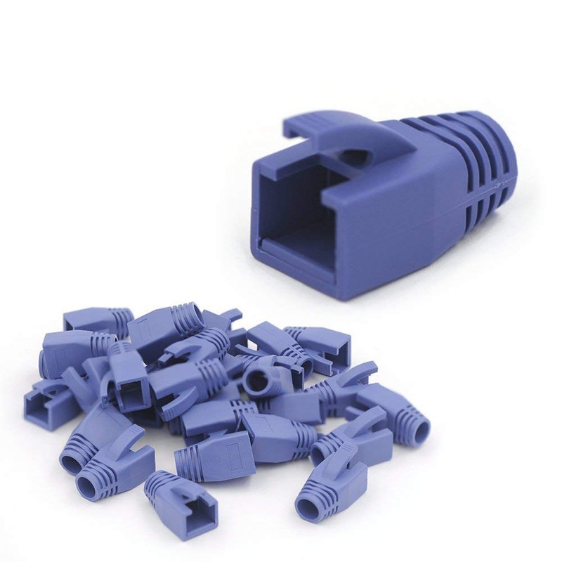 VCE RJ45 Strain Relief Boots for Cat6A/Cat7 Network Plugs, 20-Pack