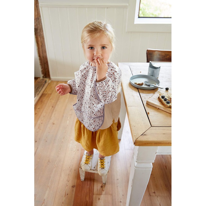 LÄSSIG Baby Langarmlätzchen Set 2 Stk. zum Binden Auffangschutz/Long Sleeve