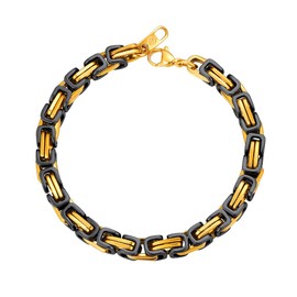 PROSTEEL Byzantine Chain Bracelet Vintage Chunky Bracelets Men Women Jewelry Black Gold Plated Punk Bracelets
