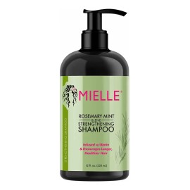 Mielle Organics Rosemary Mint Strengthening Shampoo con Biotina – Fortalece y Nutre el Cabello Débil, Estimula el Crecimiento, Apto para Todo Tipo de 